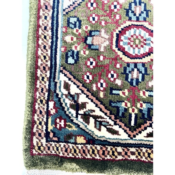 Miniature Hand-knotted Wool Afghani/Pakistani Carpet Sample Dollhouse 10"x12"rug - Picture 8 of 8